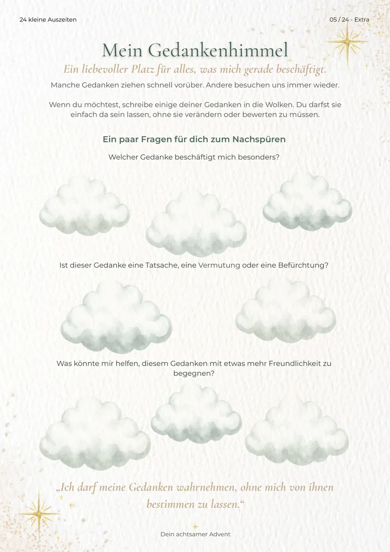 Vorlage: Mein Gedankenhimmel
